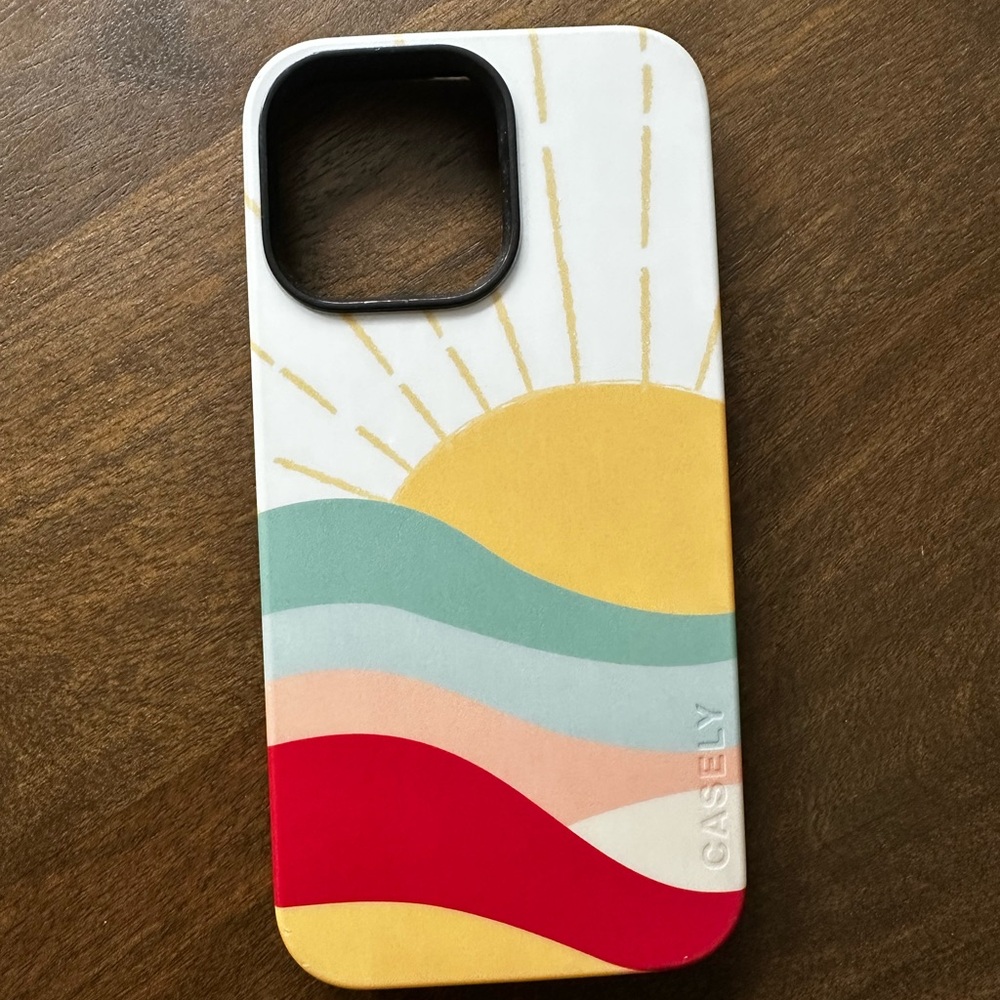 Casely iPhone 14 Pro Max Here Comes the Sun Colorblock Sunset